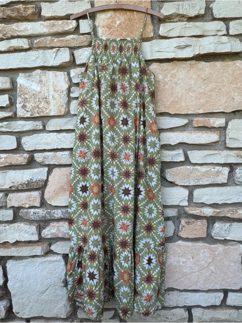 UNIVERSAL THREAD
Long Quilt Print Strappy Cotton Boho Summer Maxi Dress Size M